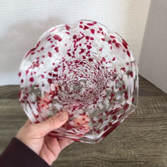 Vtg Chalet Glass End of Day Art Glass Bowl - Picture 15 of 15